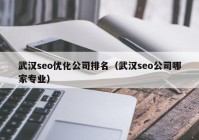 武汉seo优化公司排名（武汉seo公司哪家专业）