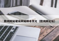 胶州网站建设网站排名优化（胶州网论坛）