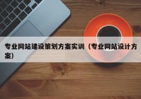 专业网站建设策划方案实训（专业网站设计方案）